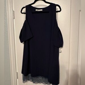 Impeccable pig size large navy dress